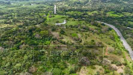 Aerial photo large Panama ranch land near Puerto Armuelles with highway