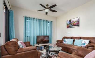 Second bedroom new house in Alto Boquete with ceiling fan and closet Chiriquí Panama