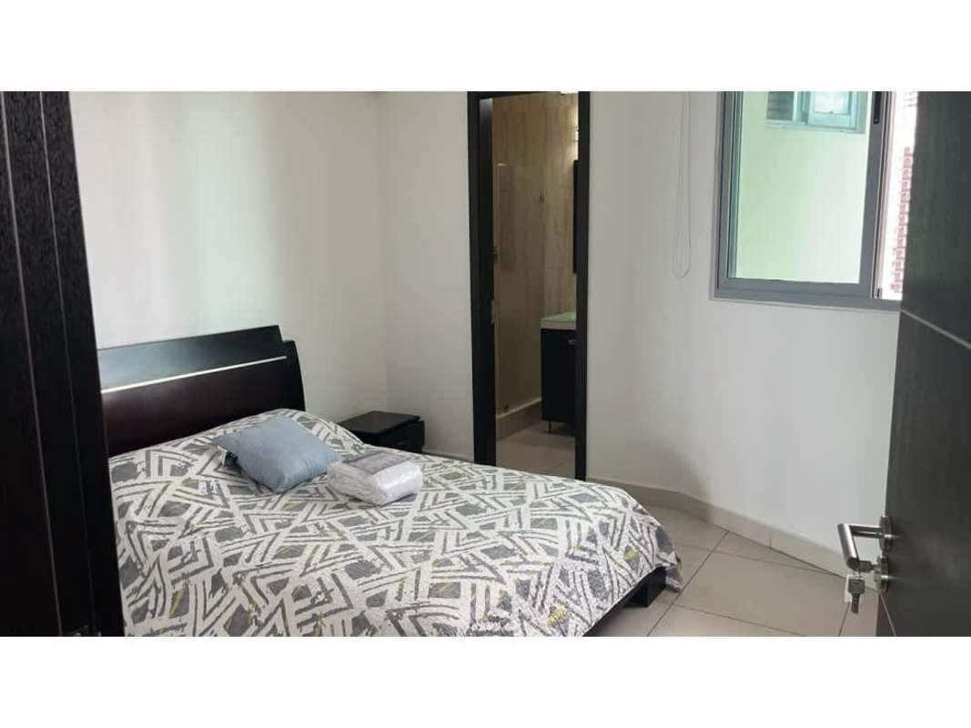 Modern bathroom with glass shower enclosure granite vanity at Allure at the Park Panama