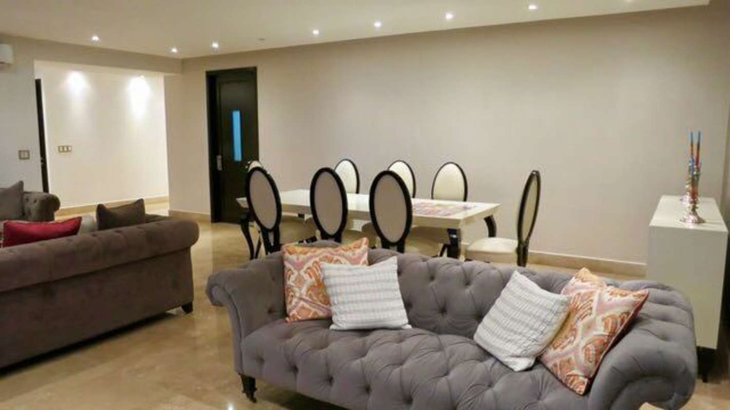 Modern open living dining area with elegant finishes PH Ocean Club Punta Pacifica Panama