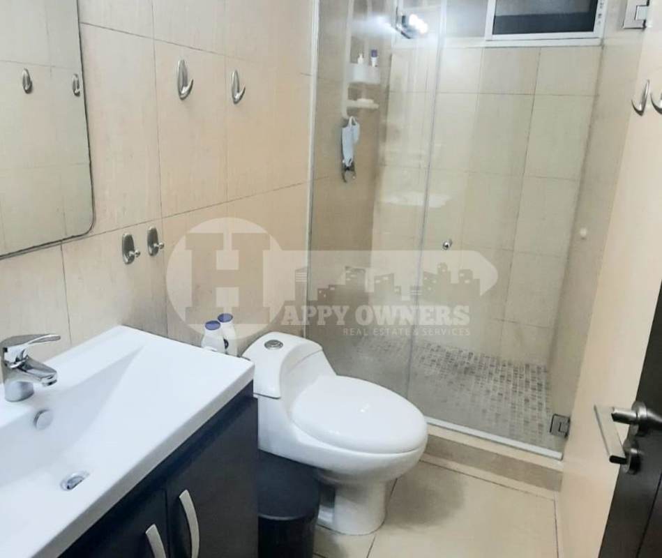 Contemporary bathroom with glass enclosed shower vanity PH Vista Park Panama