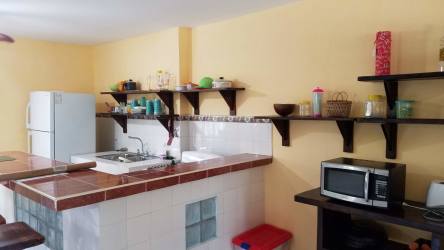 Expansive outdoor terrace with arched columns and garden at Rio Hato countryside house