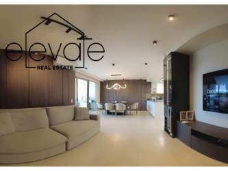 Modern bathroom with glass shower, floating vanity, quality tile PH Explora Panama Pacifico