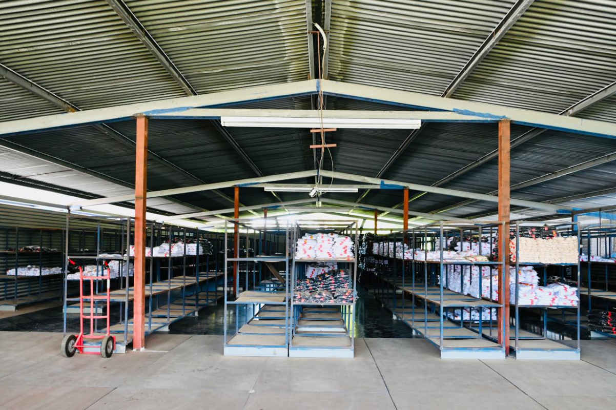 Interior of commercial warehouse with storage racks and open floorspace Pueblo Nuevo Panama