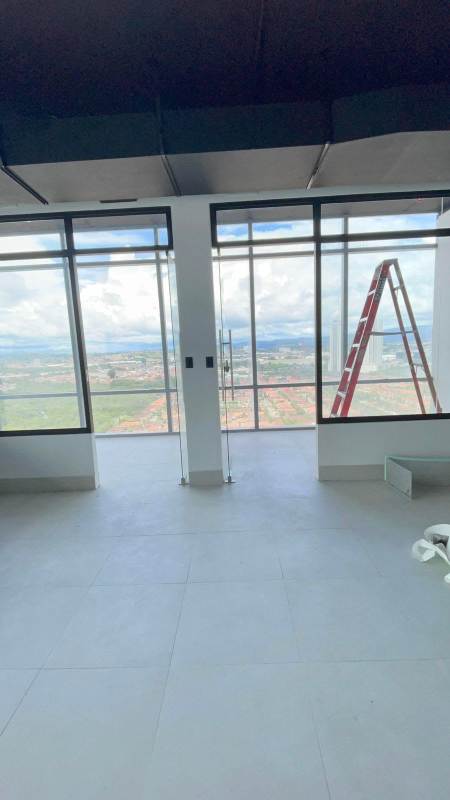 Open office space with exposed ceiling modern minimalist look Costa del Este Panama
