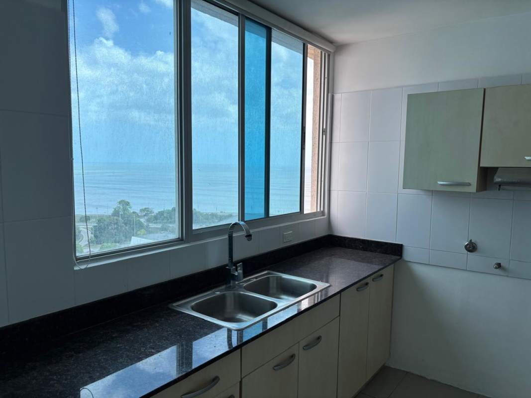 Modern bathroom with glass shower enclosure in PH Serenity at the Bay Panama City