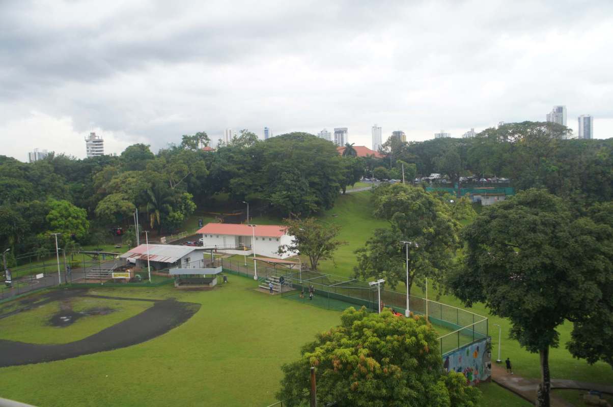 Lobby with contemporary furniture at PH El Dorado Park Tower Carrasquilla Panama City