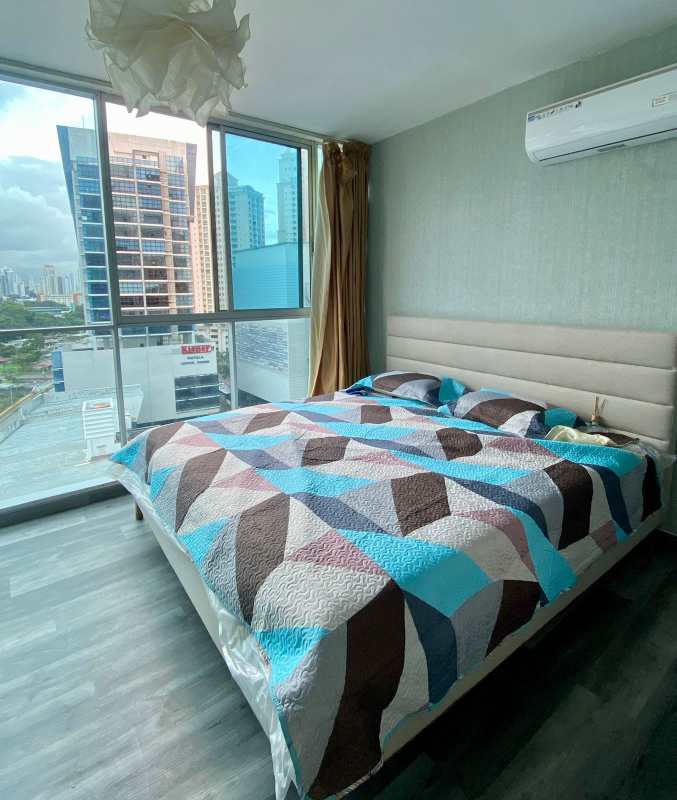 Open plan living dining with balcony access furnished PH Ocean Club Punta Pacifica Panama