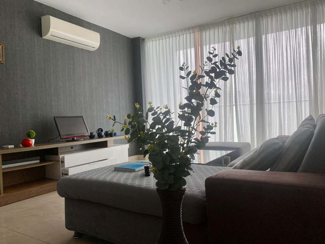 Modern bathroom with shower and vanity PH Ocean Club Panama