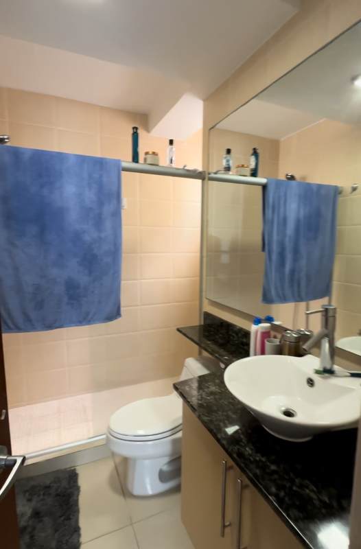 Contemporary staircase with glass and marble finishes duplex apartment PH Cabomarzo Panama