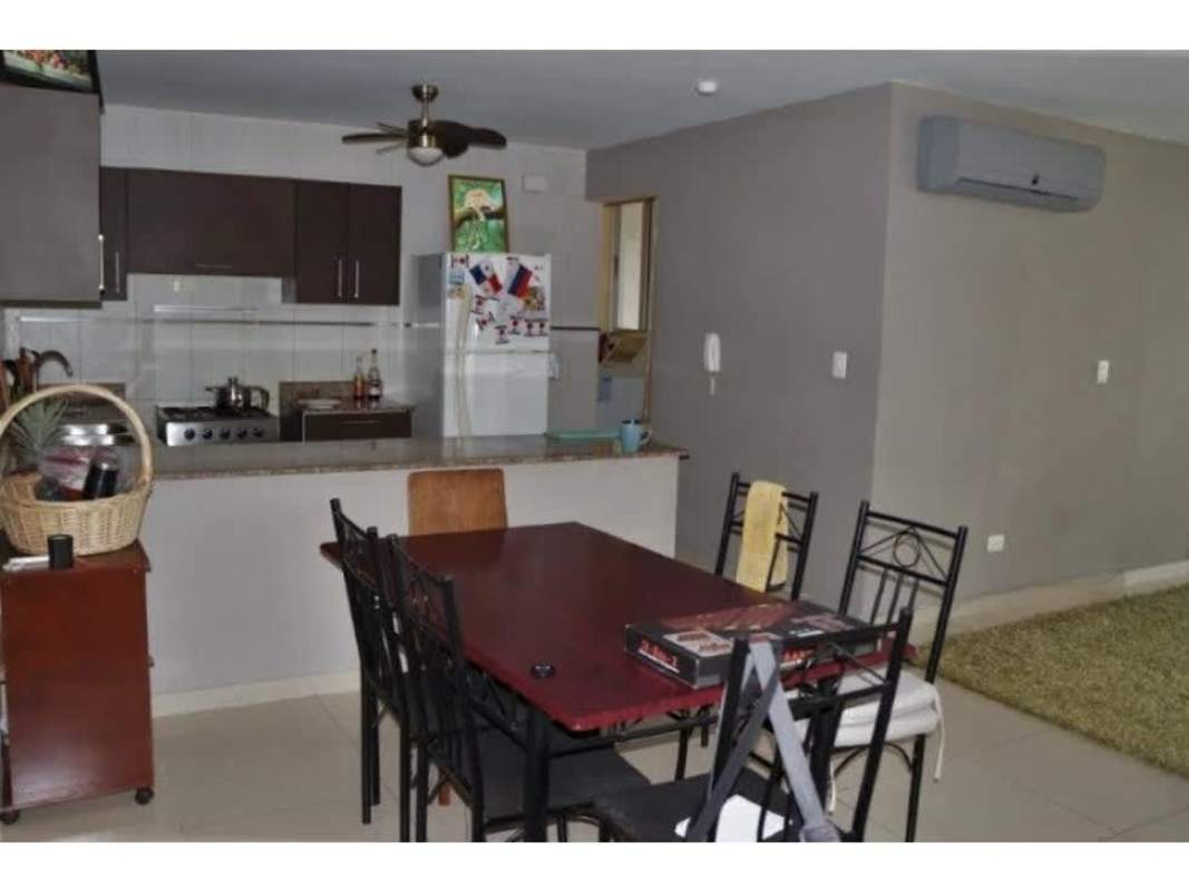 Contemporary kitchen and dining with granite countertop and AC PH Marina Terrace Panama City