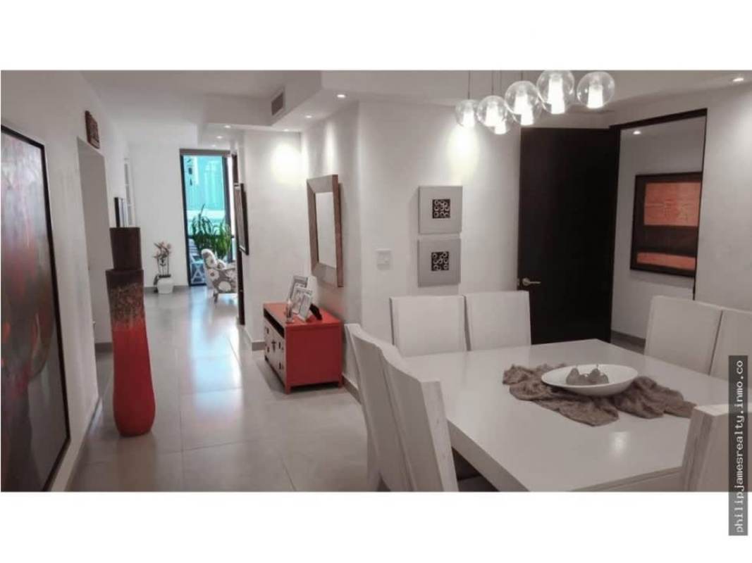 Kitchen with granite countertops and appliances in PH Pacific Bay San Francisco Panama City