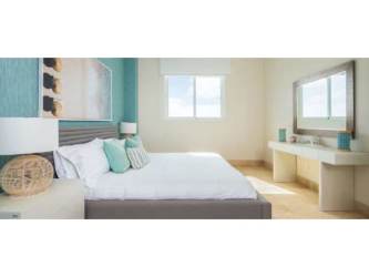 Bright living room with ocean views at Marina Village Buenaventura Panama