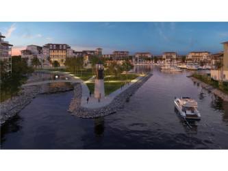 Open plan kitchen with granite countertops at Marina Village Buenaventura Panama