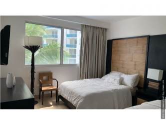 Private balcony with beach, pool and oceanview from Nikki Beach Residences Panama