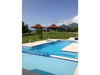View with greenery, mountains inside Altos de Campana near Trinity Hills Valley Panama