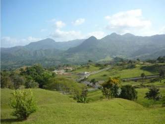 Panoramic mountain view and forest Trinity Hills Valley Altos de Campana Panama