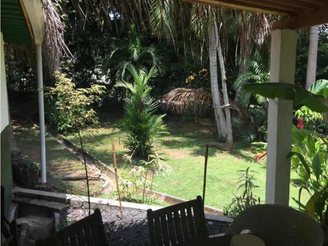 Large historic living room with wood floors, high ceilings, natural light in Canal Zone villa