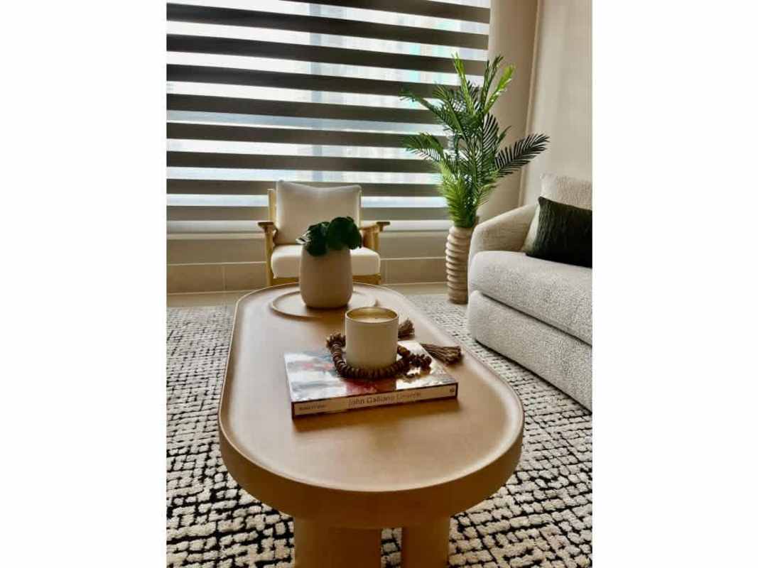 Spacious bedroom with floor-to-ceiling glass and views over golf course PH Ocean House Panama