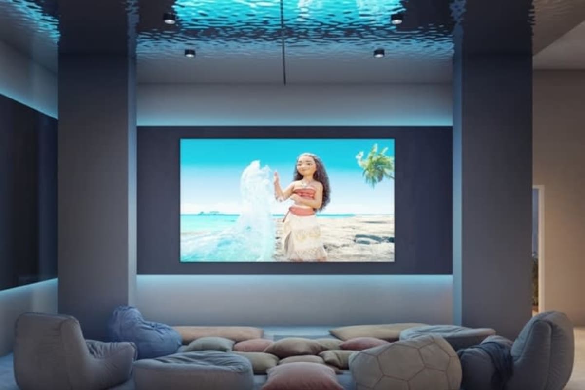 Double-height lobby, marble flooring, indoor garden with natural light PH Bella Vista Edge Panama