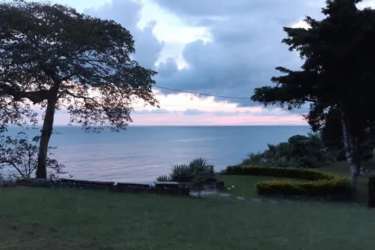 Garden lawns with ocean view on development beachfront land in Bijao Panama