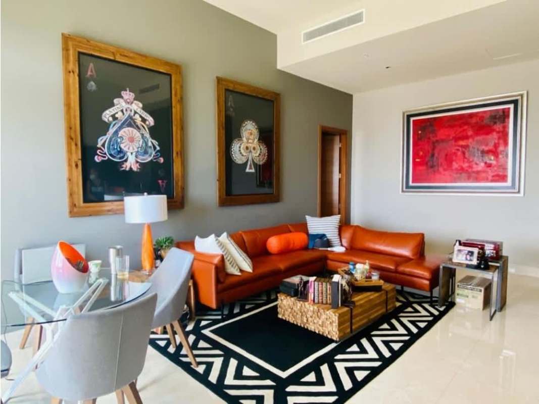 Modern dining and lounge area with luxury furnishings, Santa María Golf & Country Club Panama City