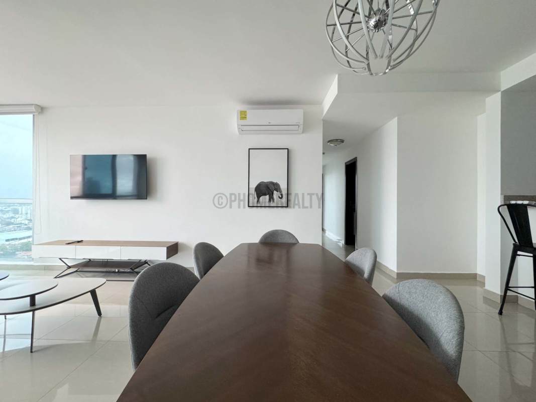 Spacious bedroom with closet and tile floors in PH Costa del Este Panama City