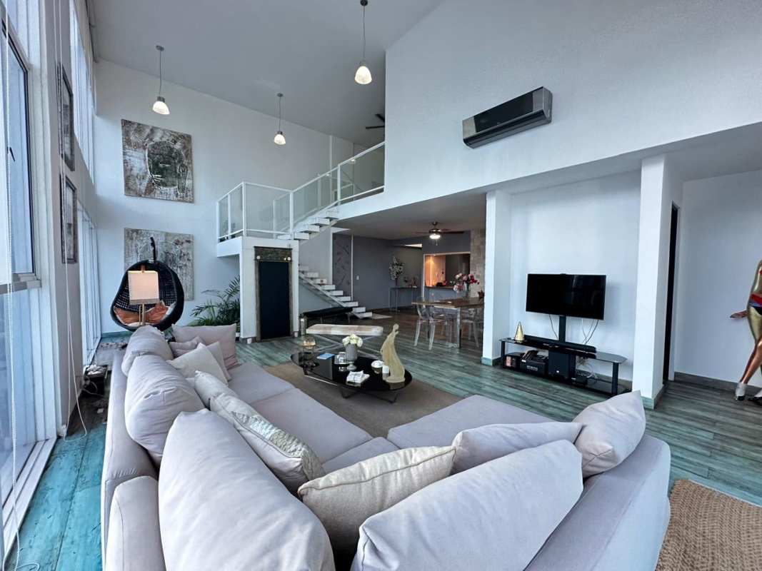 Modern bathroom with glass shower and designer fixtures PH Blue Park Bella Vista Panama