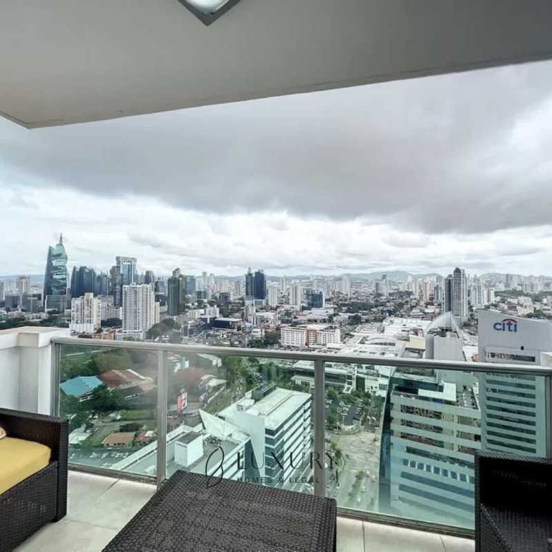 Luxury lobby entrance with chandelier elevators marble finishes at PH Mystic Point Punta Pacifica