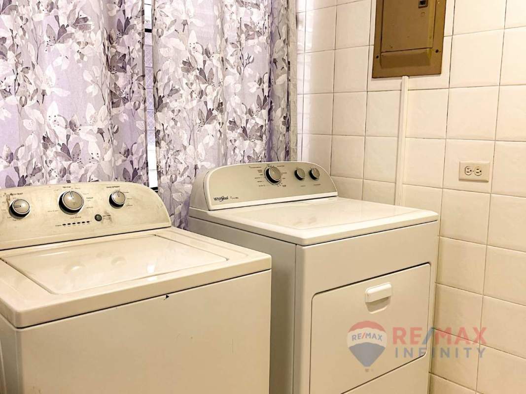 Laundry area setup in PH Coco del Mar apartment Panama City