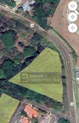Aerial view triangular commercial plot near main road and Federal Mall David Chiriquí