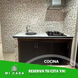 Modern compact kitchen backsplash built-in stove Villa Karola Penonomé Panama