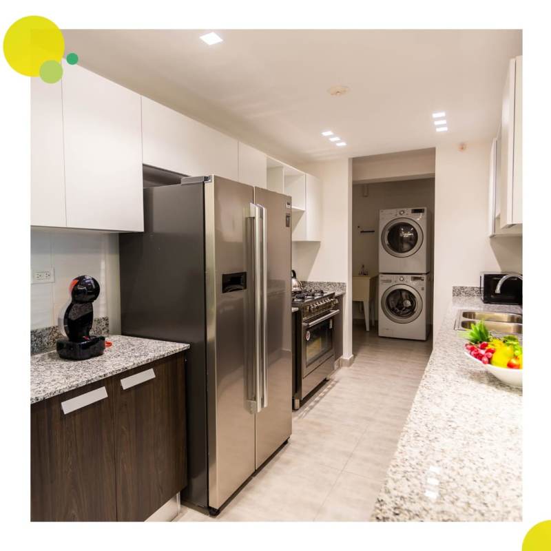 Resort-style swimming pools with slides and fountains at PH Condado Gardens Tower 200 Condado del Rey Panama