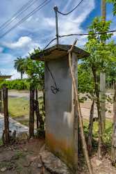 Rural livestock pen wood fence and shelter Penonomé Coclé Panama
