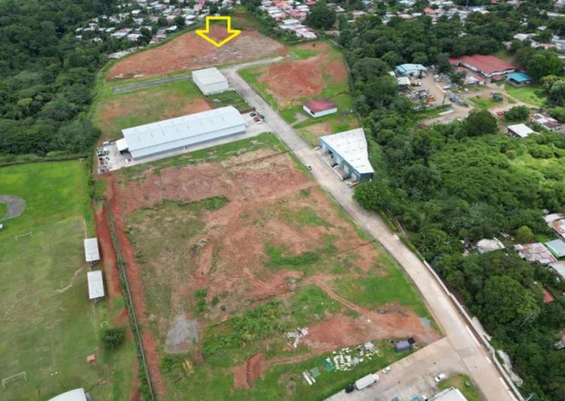 Industrial land with wide access roads near warehouses Panama