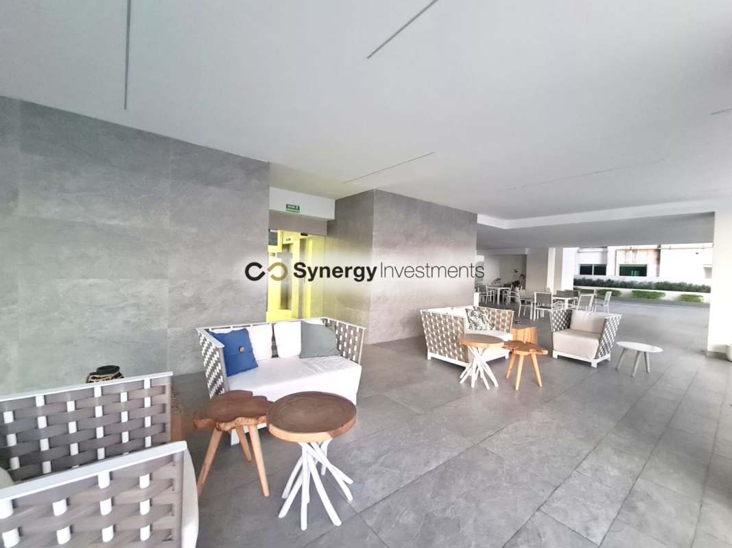 Colorful outdoor playground in terrace area secure rubber floor PH Dynasty Residences Bella Vista Panama