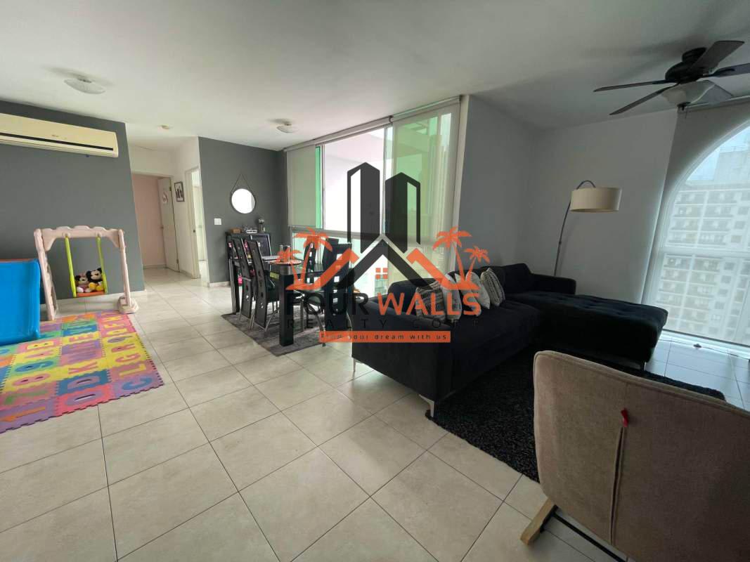 Bedroom with floor to ceiling windows, closet, ceiling fan, city view, PH The Seawaves Bella Vista