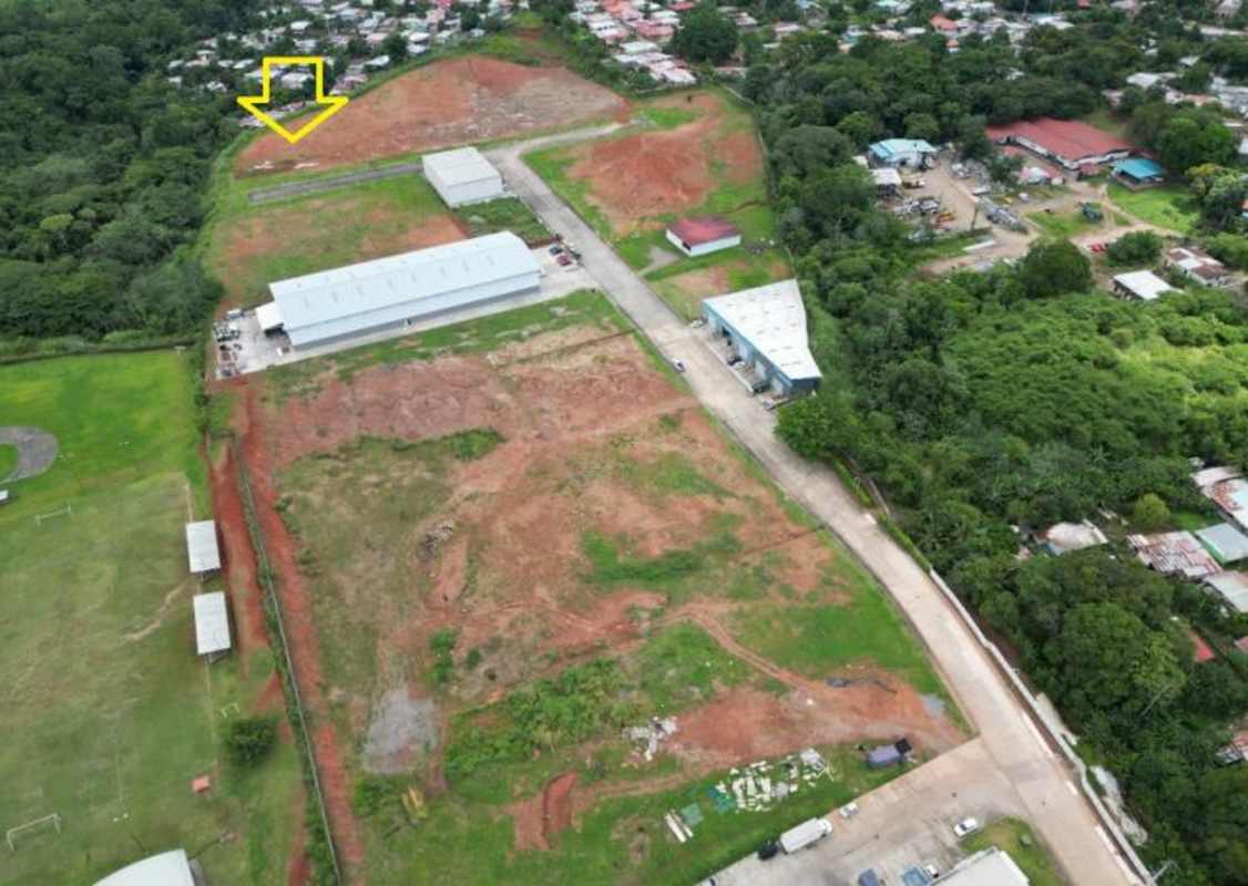 Aerial photo shows commercial warehouse complex lot for sale in Panama