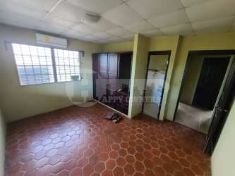 Large backyard green grass mature landscaping in Chitré rental house Panama