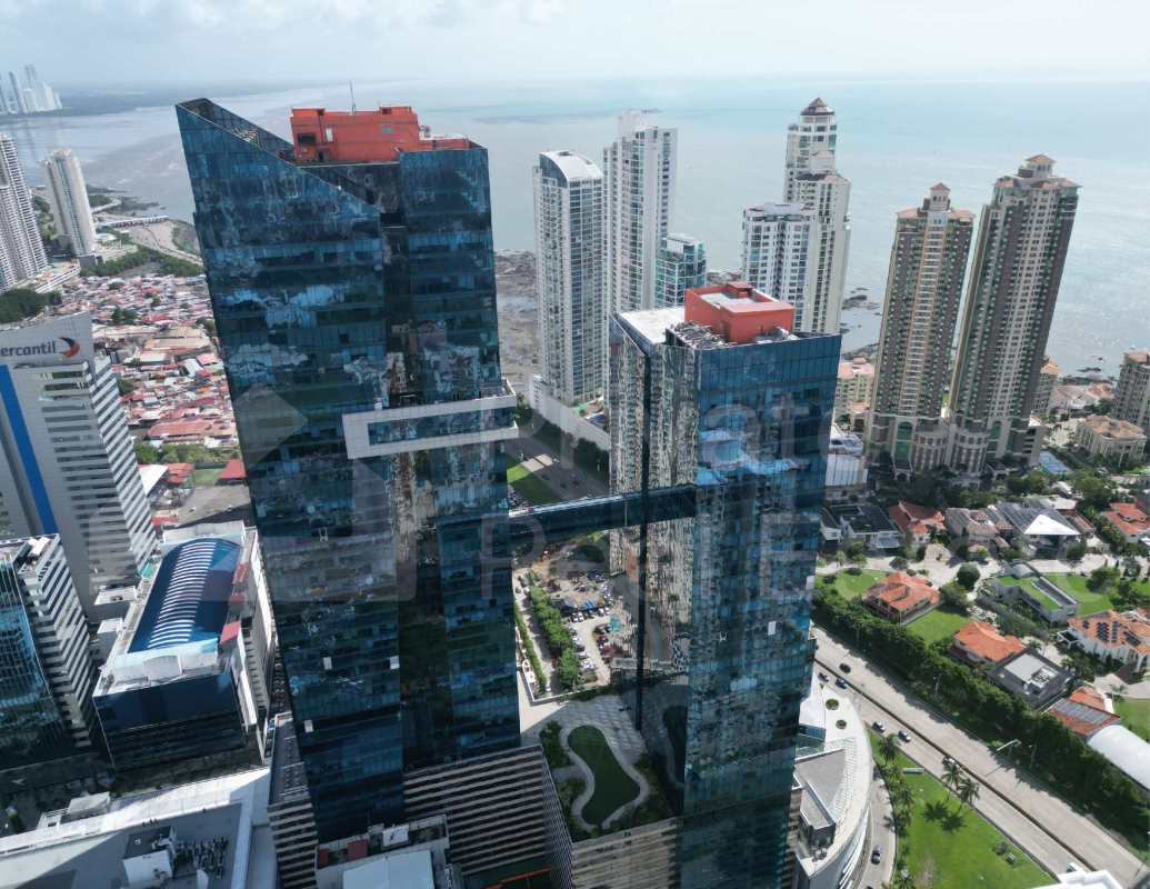 Private office with panoramic city window at PH Oceania Business Plaza Panama