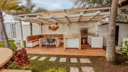 Private freeform swimming pool seaside villa Playa Malibu Nueva Gorgona Panama