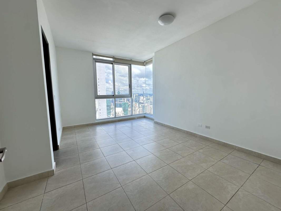 Luxury spacious living room marble floors large windows ocean skyline view PH Pacific Village Punta Pacifica Panama