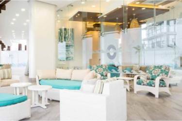 Dark wood kitchen cabinetry with granite counters in PH Ocean Waves Panama