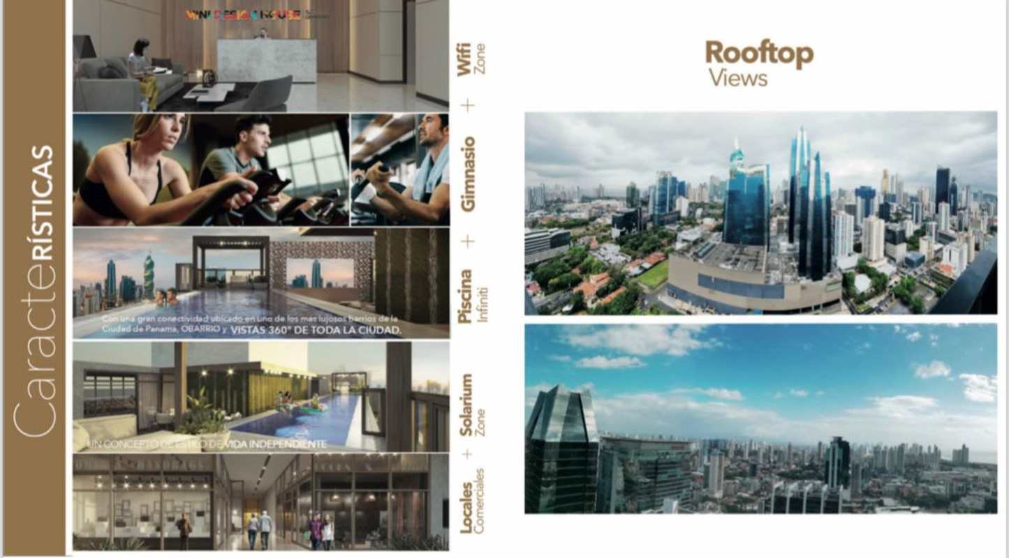 Elegant modern lobby with concierge at Mini Design House apartment tower Obarrio Panama