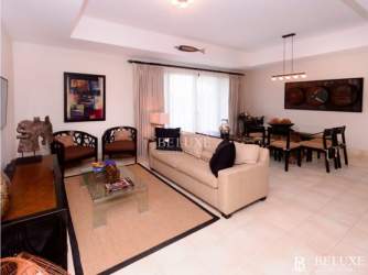 Bright open plan living dining area with terrace access at Paseo de las Casas Buenaventura Panama apartment