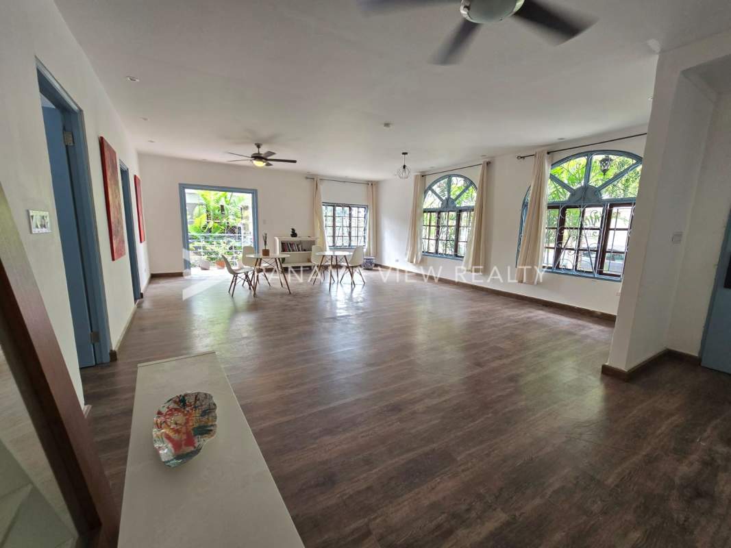 Closed kitchen with granite countertops stainless appliances Obarrio Panama house