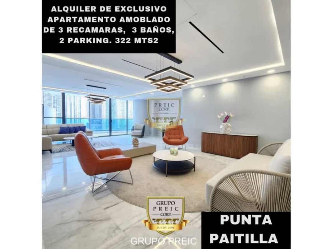 Luxury 3BR Oceanfront Apartment for Rent Paitilla