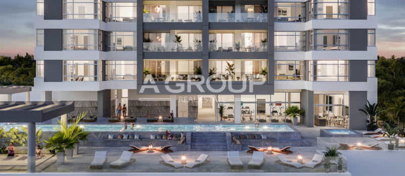 Master bedroom with floor-to-ceiling windows and skyline views PH Guayacan Panama