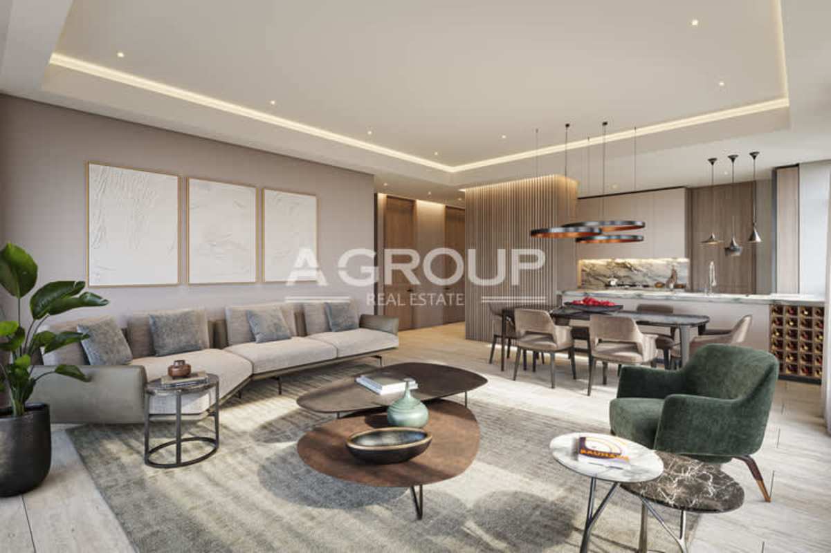 Open-plan living room and kitchen with modern design in PH Corotú Santa María Panama