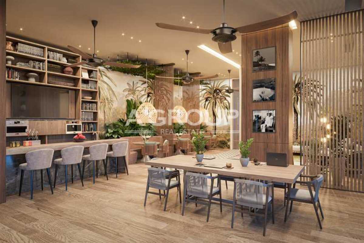 Open-concept living and dining room with elegant finishes PH Corotú Santa María